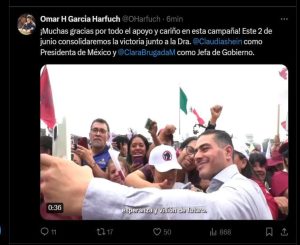 Omar García Harfuch viola veda electoral 2024